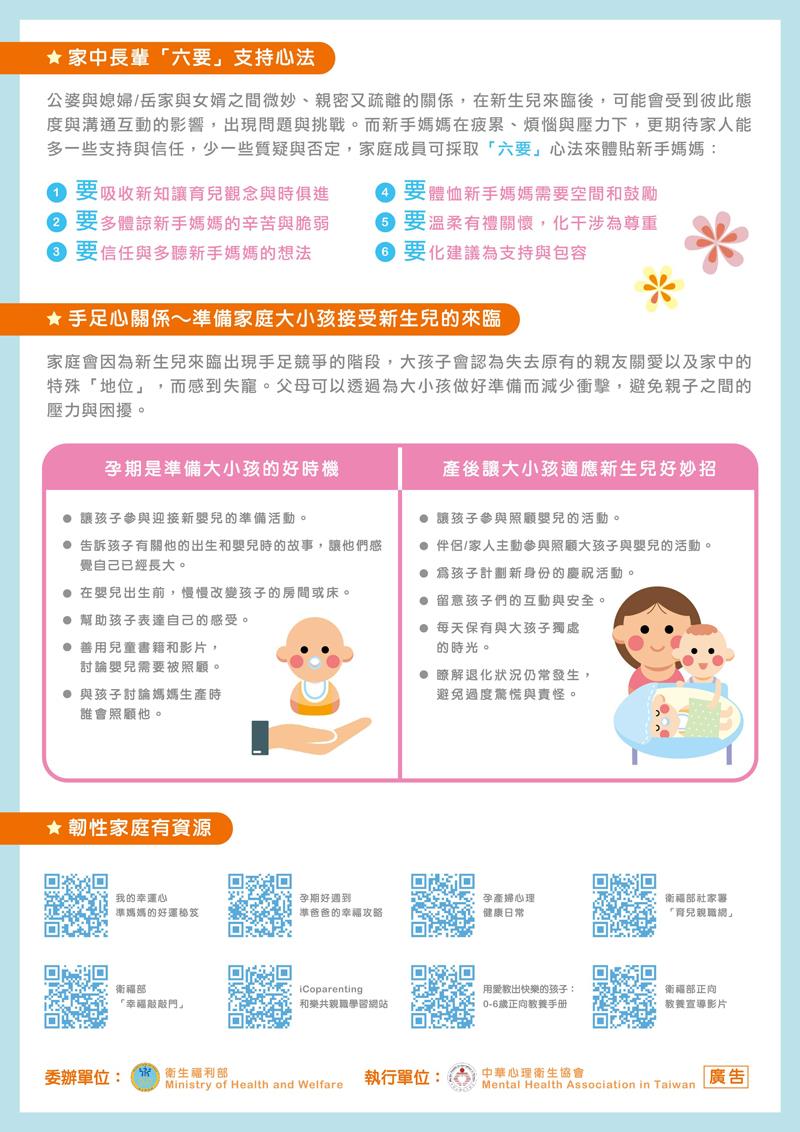 婦女心理健康（孕產婦）：韌性家庭有資源