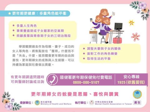 婦女心理健康（更年期）：善用資源能處理